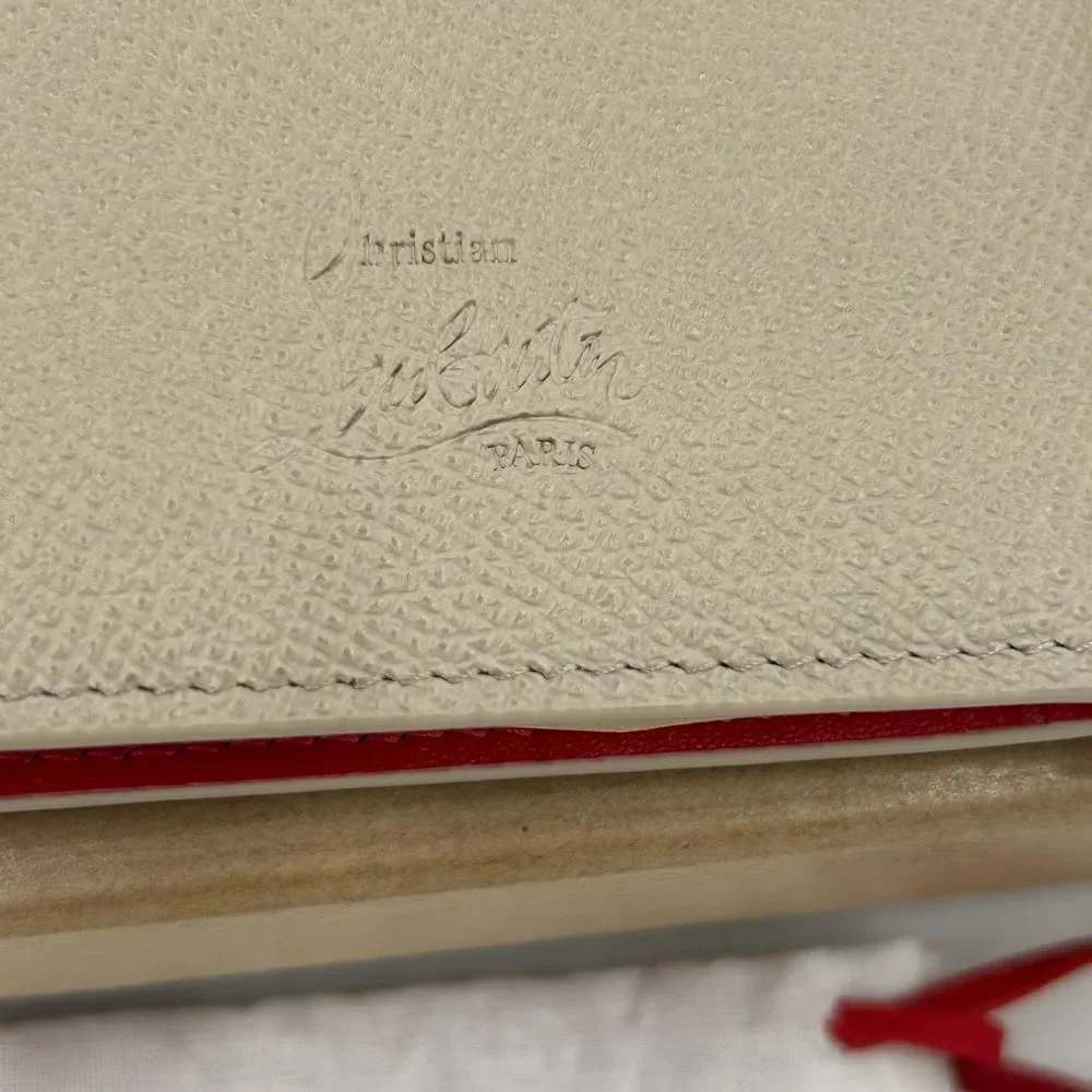 Men's Christian Louboutin calf leather wallet made in Italy NWT